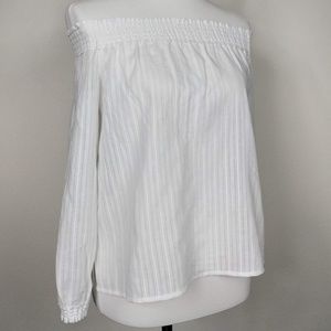 Rag&Bone White Drew Off-The-Shoulder Top